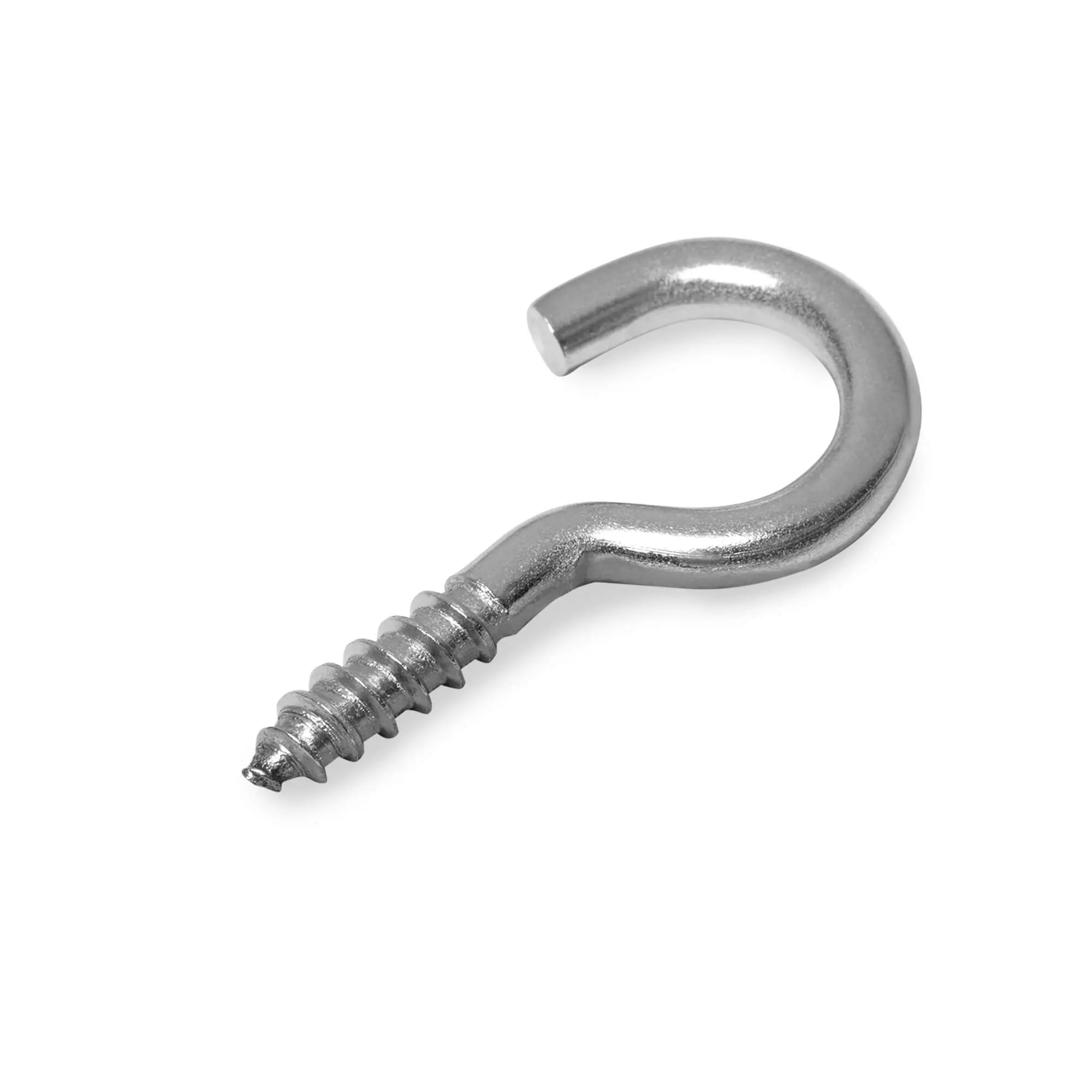 Cup Hakenschraube mit Holzgewinde 4mm x 40mm (10 Stück) Edelstahl A2 AISI 304 Schraubhaken Deckenhaken Hakenholzschraube