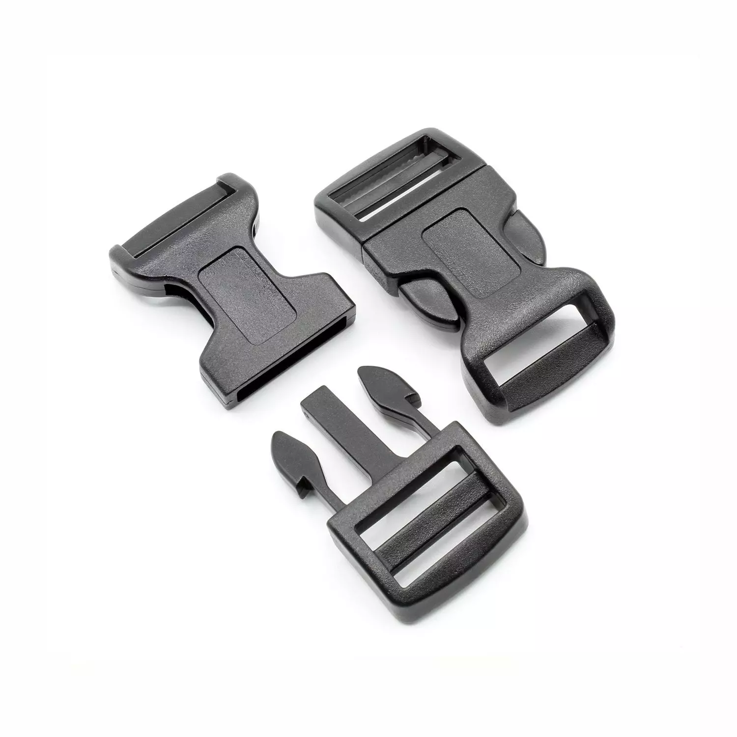 Buckle 20mm webbing width black curved type F POM acetal (10 pieces) Clip fastener Click fastener Backpack buckle