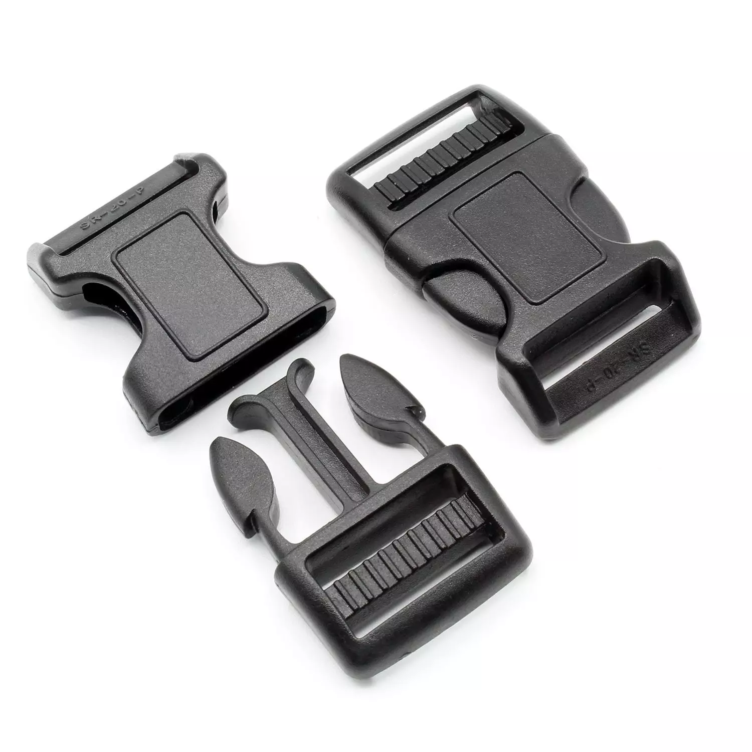 Buckle 20mm webbing width Black curved Type G POM Acetal (10 pieces) Clip fastener Clip fastener Click fastener Backpack buckle