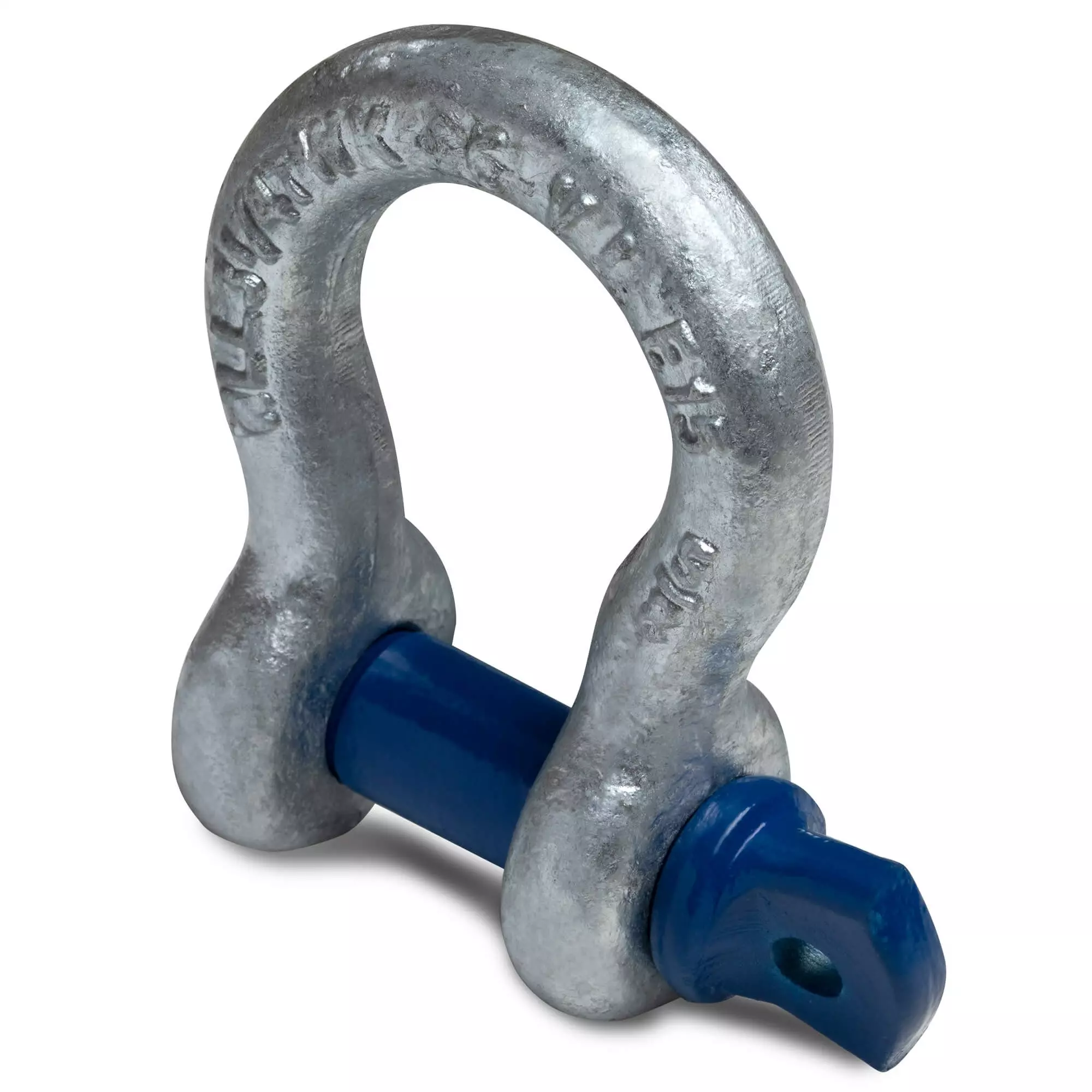 Schäkel geschweift Stahl hochfest 3,25t mit Augbolzen (1 Stück) Schwerlastschäkel Industrie-Schäkel Rundschäkel Hochfester Bügelschäkel