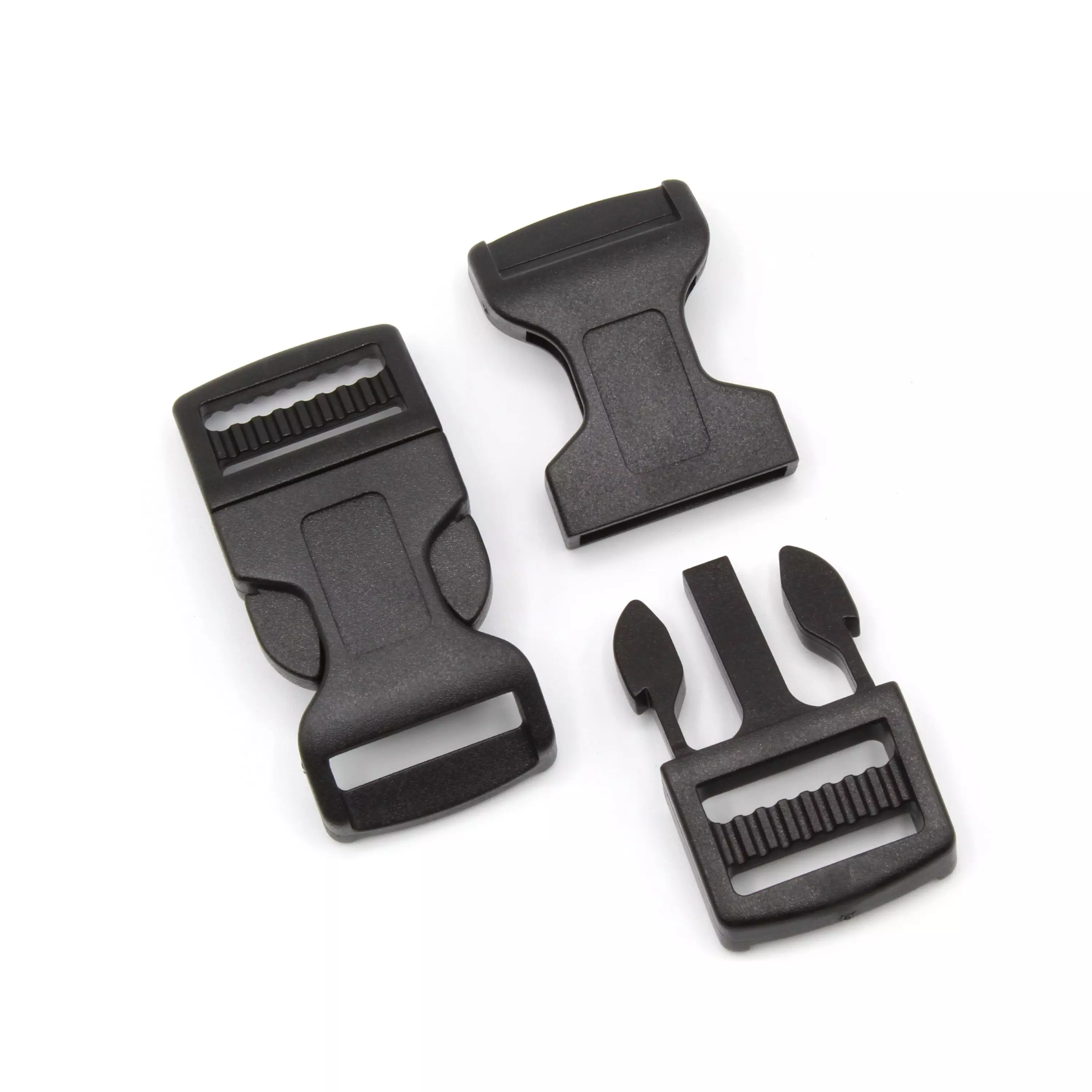 Spänne 20 mm bandbredd Svart böjd POM Acetal (10 st) Spänne Klämfäste Klickfäste Ryggsäckspänne