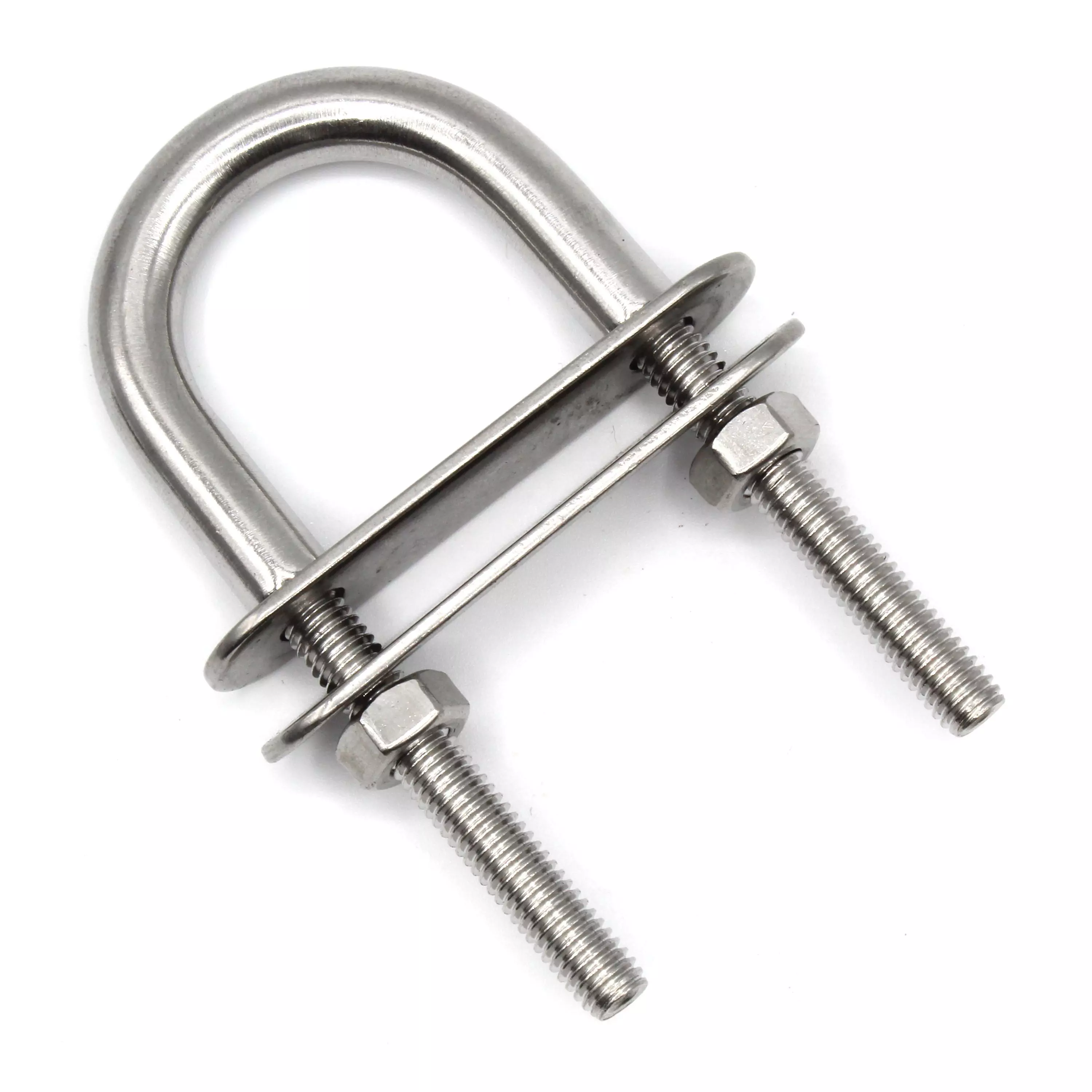 U Bolt 8mm x 52mm stainless steel V4A AISI 316 Inox with two counter plates (10 pieces) U U-bolt U-bolt U-clamp U-shaped bolt Pipe clamp