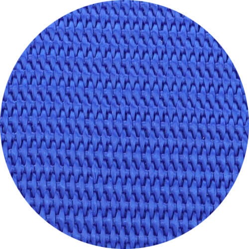 Gurtband 25mm breit, 1,6mm stark PP Polypropylen Blau Reißfestigkeit: 250kg (5 Rollen a 10 Meter) Made in Germany