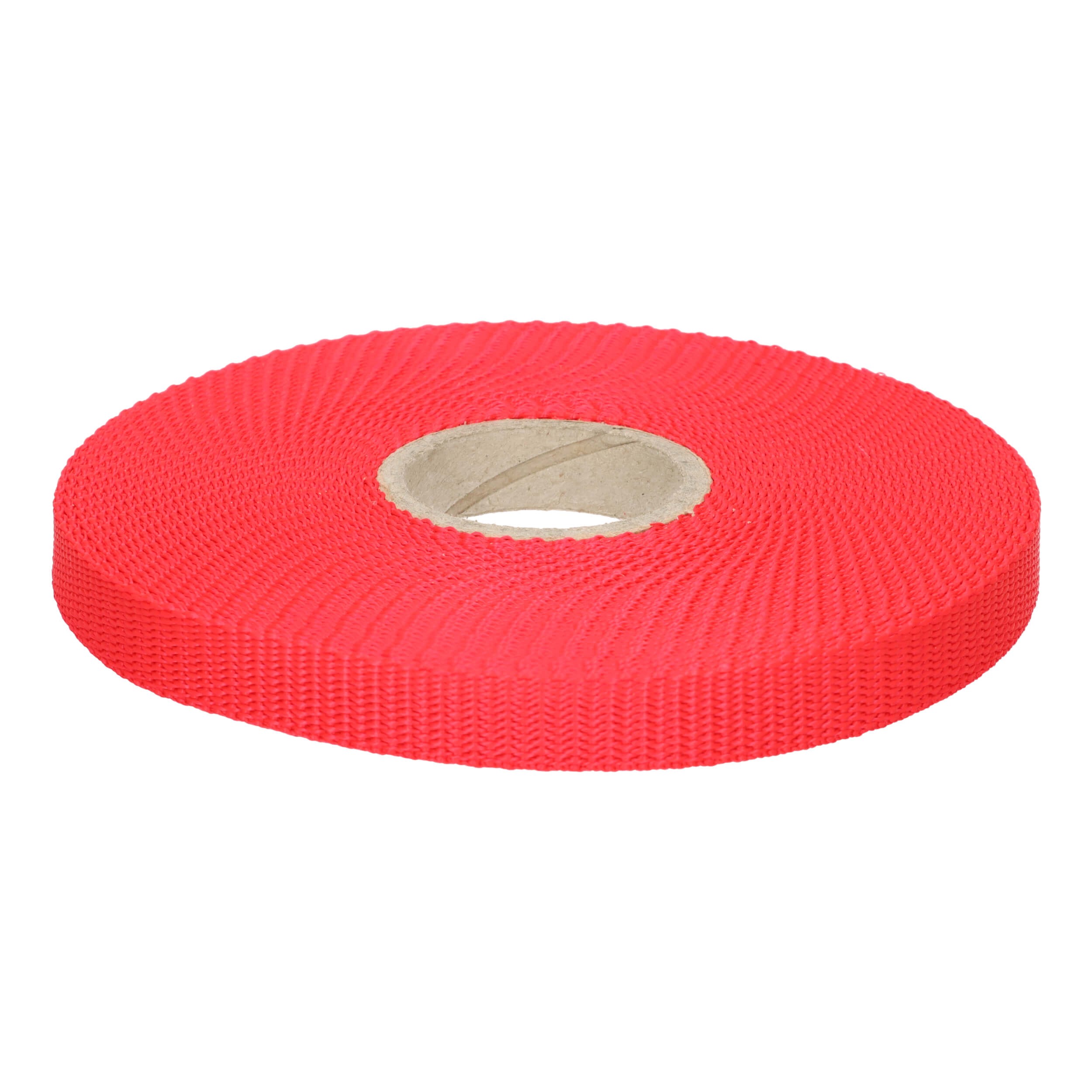 Gurtband 15mm breit, 1,6mm stark PP Polypropylen Rot Reißfestigkeit: 200kg (5 Rollen a 10 Meter) Made in Germany