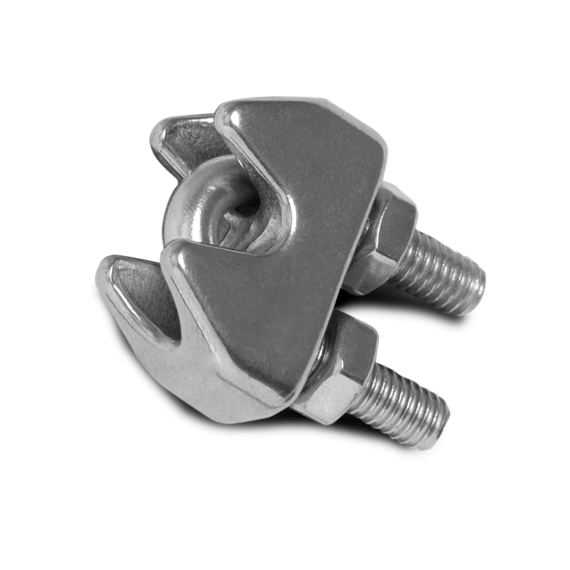 Abrazadera de cable de acero inoxidable de 2 mm (10 piezas) A4 AISI 316 DIN741 Abrazadera de cable de acero Abrazadera de cuerda Abrazaderas de cable Abrazaderas de suspensión