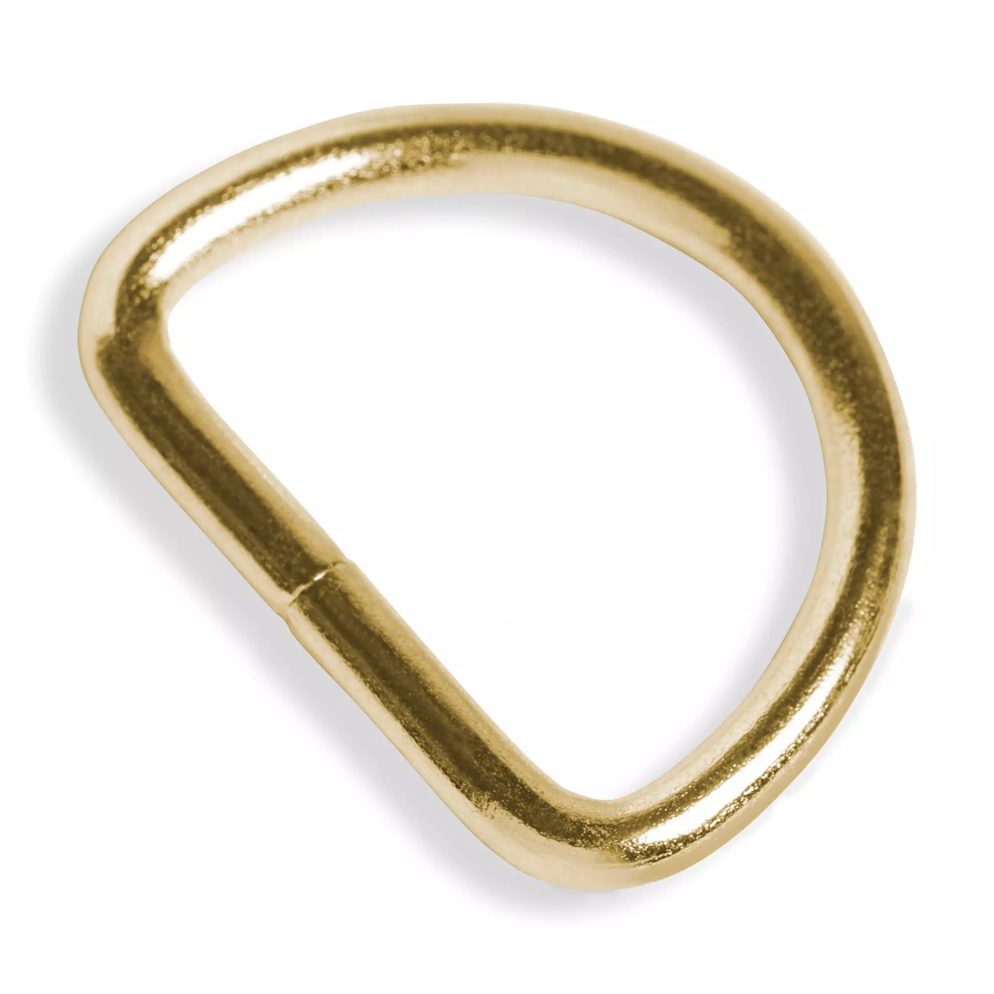 D-ringar 20mm x 3mm svetsat mässingpläterat stål (20 st) D-ringar halvringar D-ring halvringar